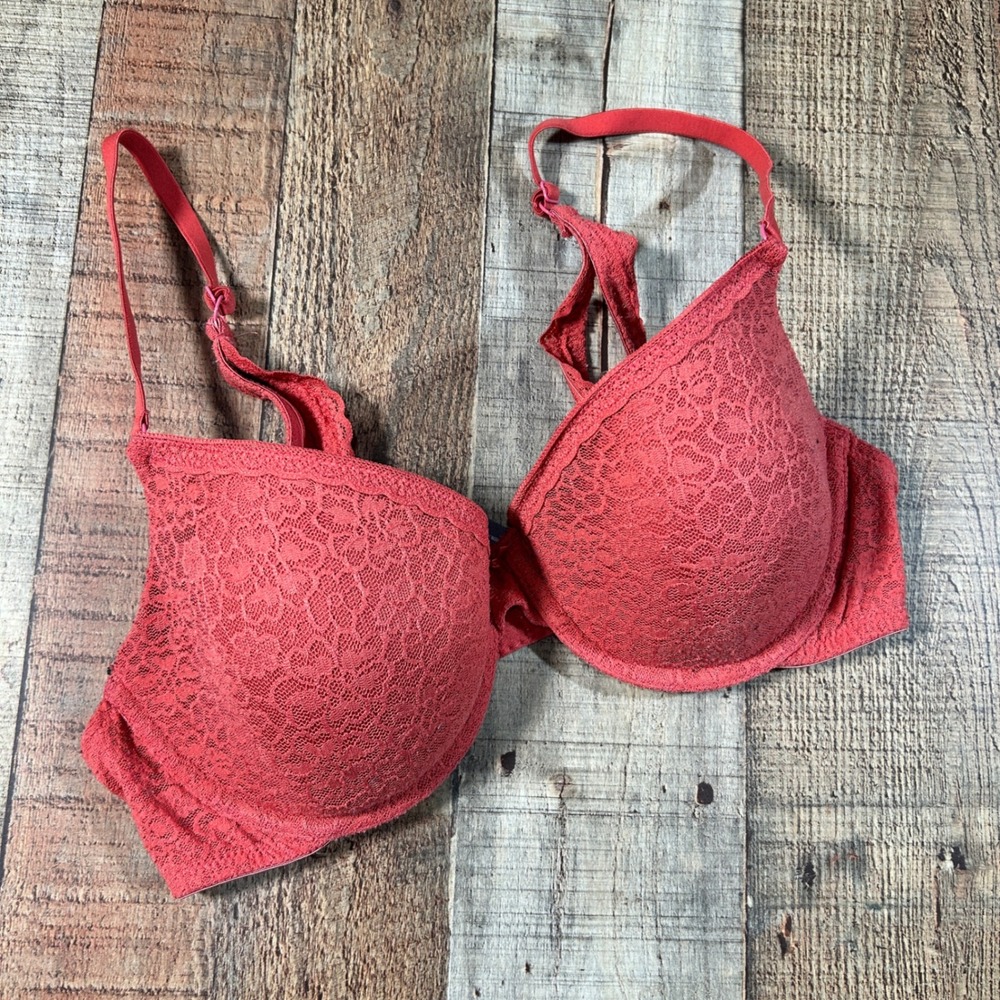 Aerie Floral Lace Underwire Full Coverage Bra Adjustable Straps Size 36C